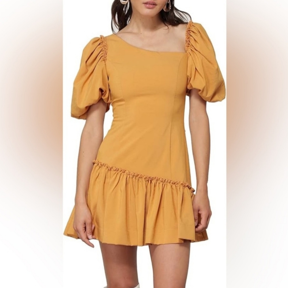 Line‎ & Dot Mustard Yellow Yoko Mini Dress